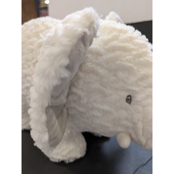 Mary Meyer LARGE soft plush white Elephant 18" long gray ears Pillow toy EUC - Picture 7 of 12